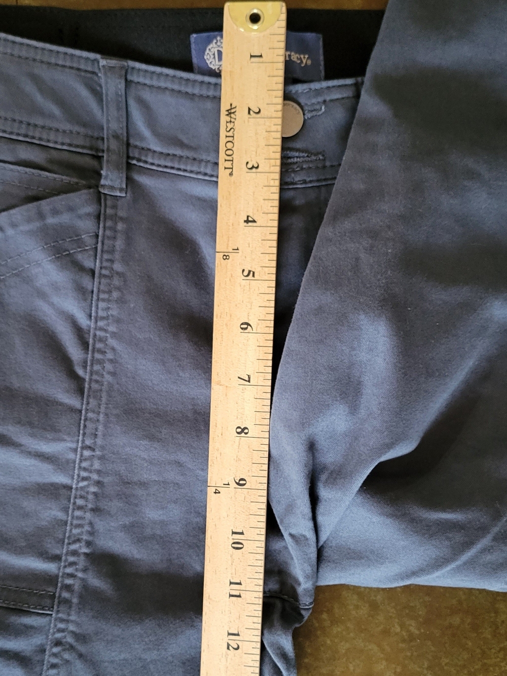 Democracy "Ab" Solution High-Rise Utility Pants in Slate Gray Sz 6 - Picture 5 of 10